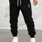 Men's Casual Sports Letter Print Drawstring Waist Jogger Pants, Spring