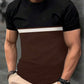 Men's Color Block Round Neck Casual T-Shirt