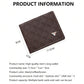 1pc Men's Black, Coffee, Brown Geometric Patterned Short Wallet, Casual Soft Leather Bifold Wallet With Multi Card Slots, Large Capacity Daily Use Wallet