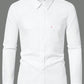 Manfinity Mode Men Spring/Autumn Casual Solid Color Long Sleeve Shirt