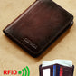 1pc Men's Genuine Leather Wallet With ID Card Window Top Layer Cowhide Vintage Multifunctional Wallet Ideal Gift For Men Old Money Style Men