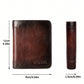 1pc Men's Genuine Leather Wallet With ID Card Window Top Layer Cowhide Vintage Multifunctional Wallet Ideal Gift For Men Old Money Style Men