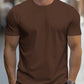 Manfinity Homme Men's Solid Color Round Neck Short Sleeve T-Shirt