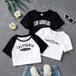 Tween Girl 3pcs/Set Color Blocking Short Sleeve T-Shirt With Raglan Sleeves, Round Neck And Letter Heart Print, Casual Summer Outfits