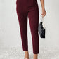 PETITE Solid Color Tapered Spring Women Pants