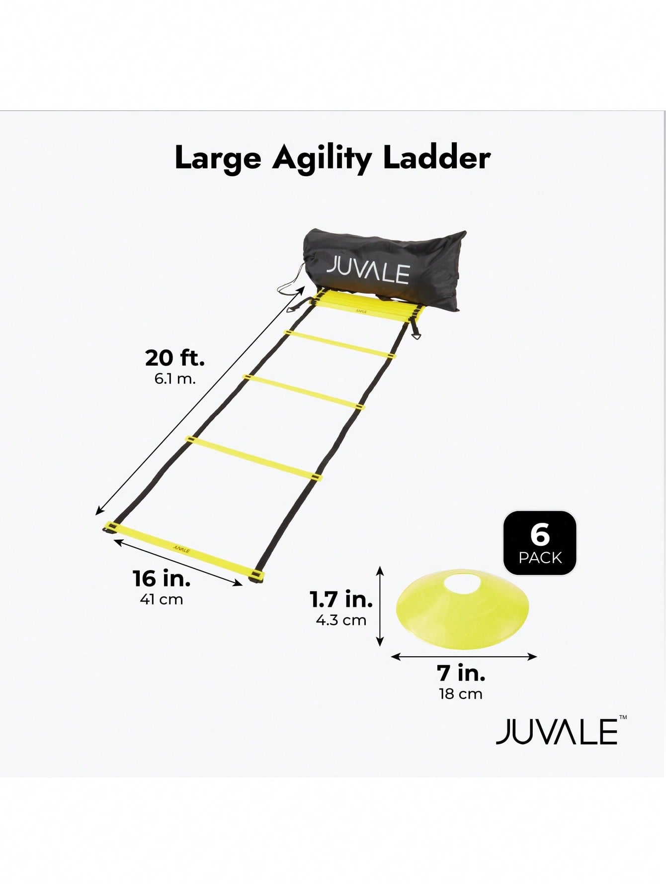 28 Piece Agility Ladder Speed Training Equipment - Sports Athlete Footwork Set With Workout Ladder For Ground, Resistance Parachute, Hurdles, And Cones