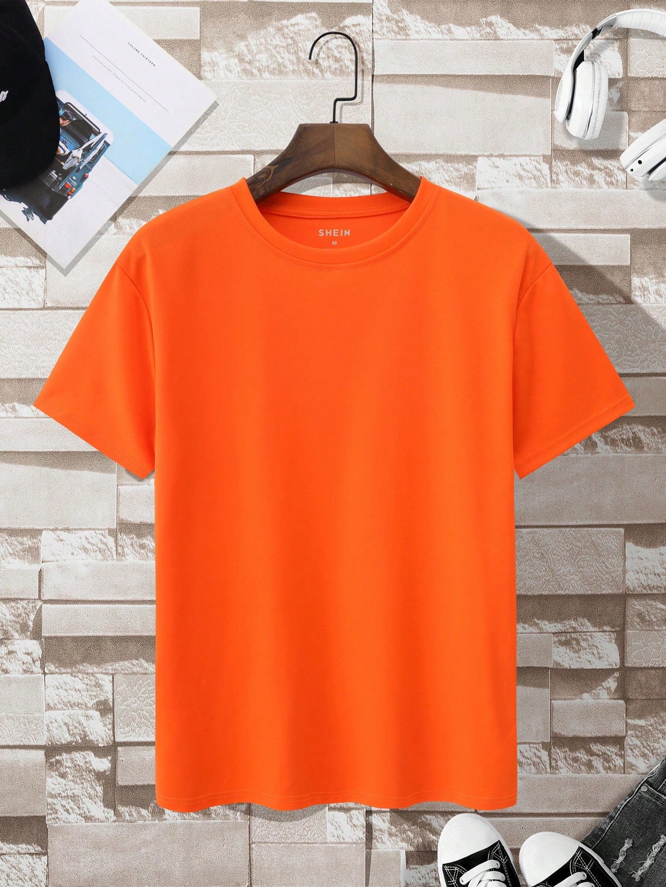 Manfinity Dauomo Men Simple Solid Color Short Sleeve Casual T-Shirt