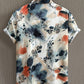 Men's Tie-Dye Printed Button-Down Short Sleeve Shirt