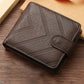 1pc Gift Men'S Business Men'S Retro Short Wallet Solid Loose Leaf Coin Bag Small Wallet Large Capacity File Bag Card Wallet,Wallet For Men