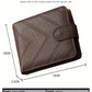 1pc Gift Men'S Business Men'S Retro Short Wallet Solid Loose Leaf Coin Bag Small Wallet Large Capacity File Bag Card Wallet,Wallet For Men