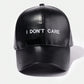 1pc Minimalist Leather "I DON'T CARE" Embroidered Unisex Baseball Cap, Suitable For Outdoor Leisure And Vacation