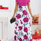 Lyxana Summer Daily Floral Print Slim Fit Short Sleeve Dress Maxi Women Outfit