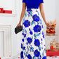 Lyxana Summer Daily Floral Print Slim Fit Short Sleeve Dress Maxi Women Outfit