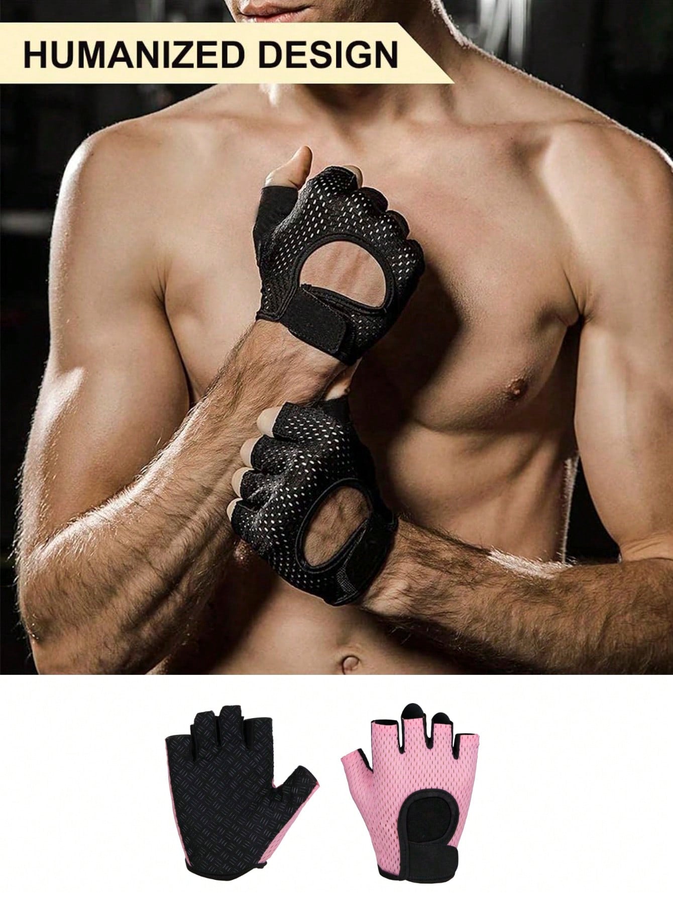 1 Pair Breathable Super Lightweight Weight Lifting Gloves Men And Women Full Palm Protection Workout Gloves Fitness For Training Exercise Gym Cycling Gloves