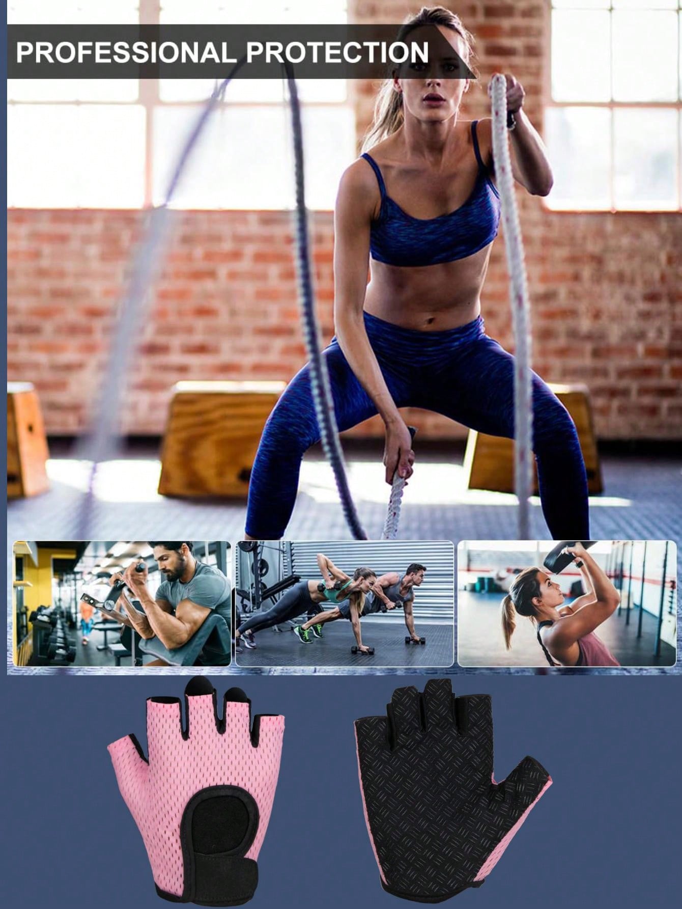 1 Pair Breathable Super Lightweight Weight Lifting Gloves Men And Women Full Palm Protection Workout Gloves Fitness For Training Exercise Gym Cycling Gloves