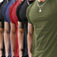 5pcs/Set Men's Summer Regular Fit Solid Color Basic T-Shirt, Casual Going-Out Clothing