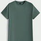 Manfinity Basics Men's Solid Color Knitted Short Sleeve Casual T-Shirt