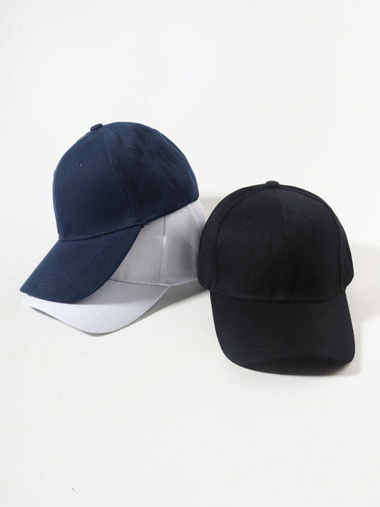 3pcs/Set Unisex Adjustable Hard Top Cap, Breathable Sport Baseball Cap, Golf Cap, Sun Hat, Assorted Colors