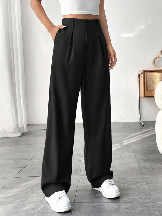 EZwear Women's Solid Color Long Pants For Spring And Summer