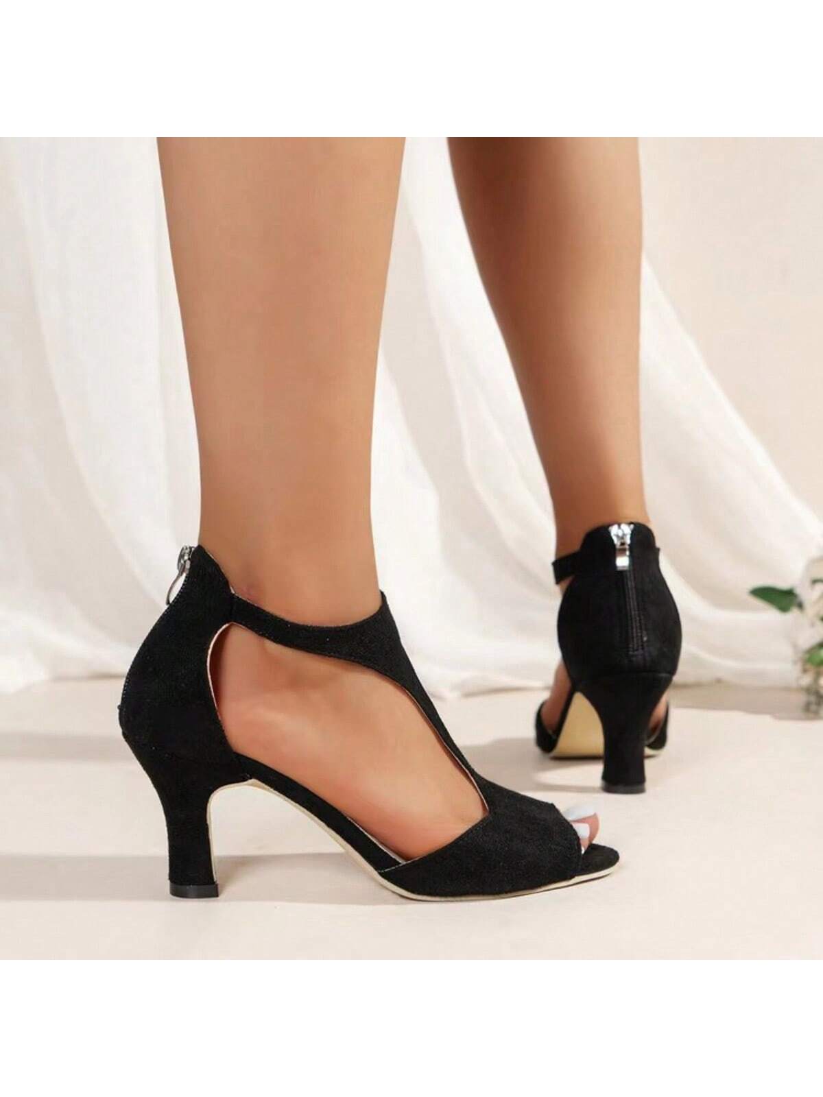 New Fashion Peep Toe Sandals For Women, Summer 2024, High Heel, Sexy Retro Roman Shoes