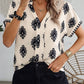 LUNE V-Neck Printed Short-Sleeved Shirt For Summer Vacations