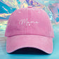 1/2pcs Mom Letter Print Washed Y2K Style Baseball Cap, UV Protection Breathable Unisex Casual Cap