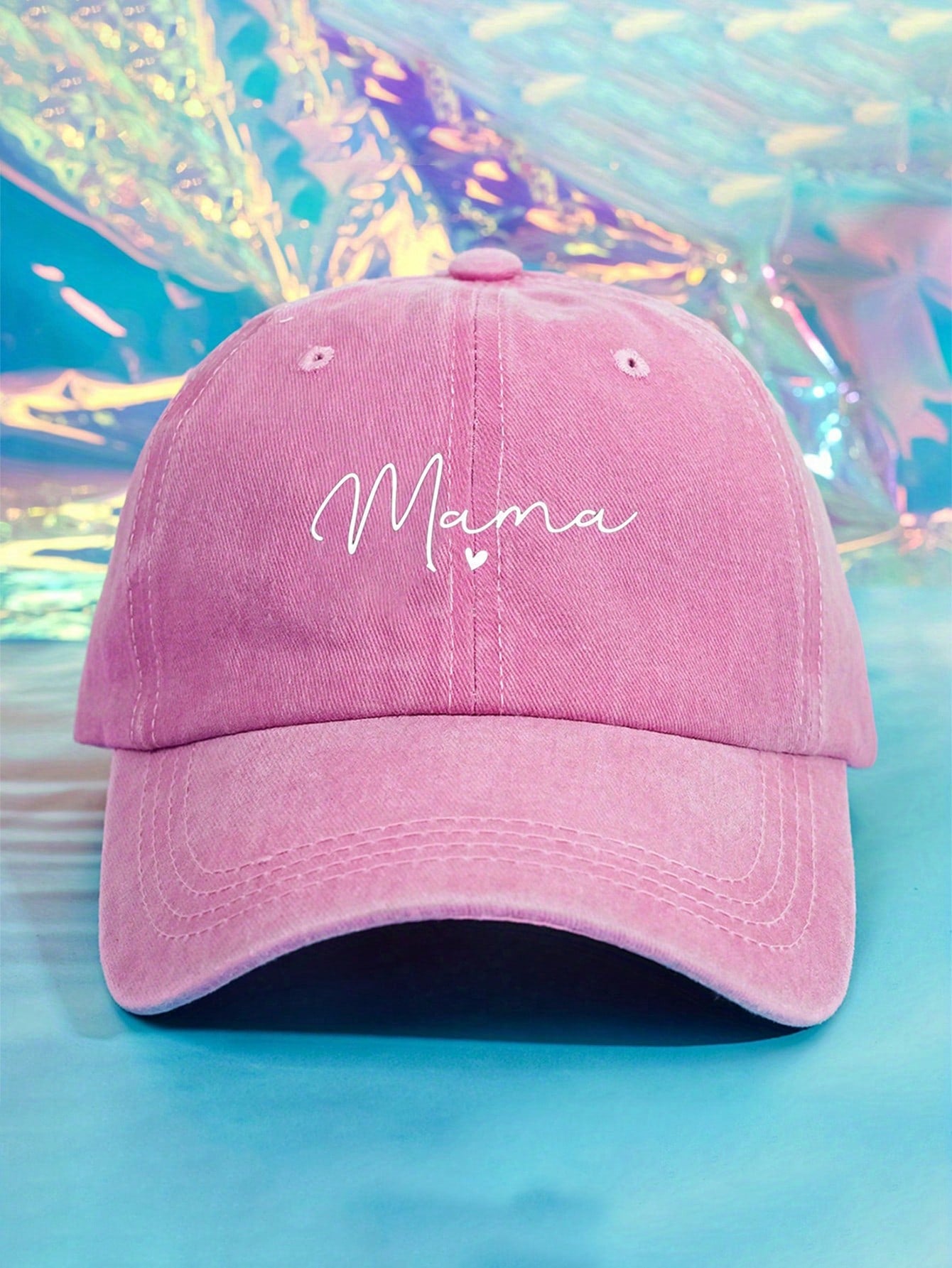 1/2pcs Mom Letter Print Washed Y2K Style Baseball Cap, UV Protection Breathable Unisex Casual Cap