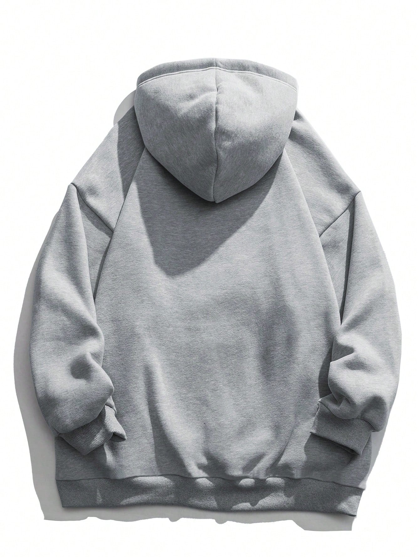 Men's Figure Print Drawstring Hooded Fleece Sweatshirt