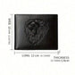 1PC Men's Business Wallet - Elegant Black PU Leather With 3D Embossed Lion, Slim And Functional Design Three-Fold Wallet Gift