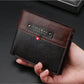 CarrKen Men's Retro Fashion Color-Block Short Wallet Horizontal Large Capacity Credit Card