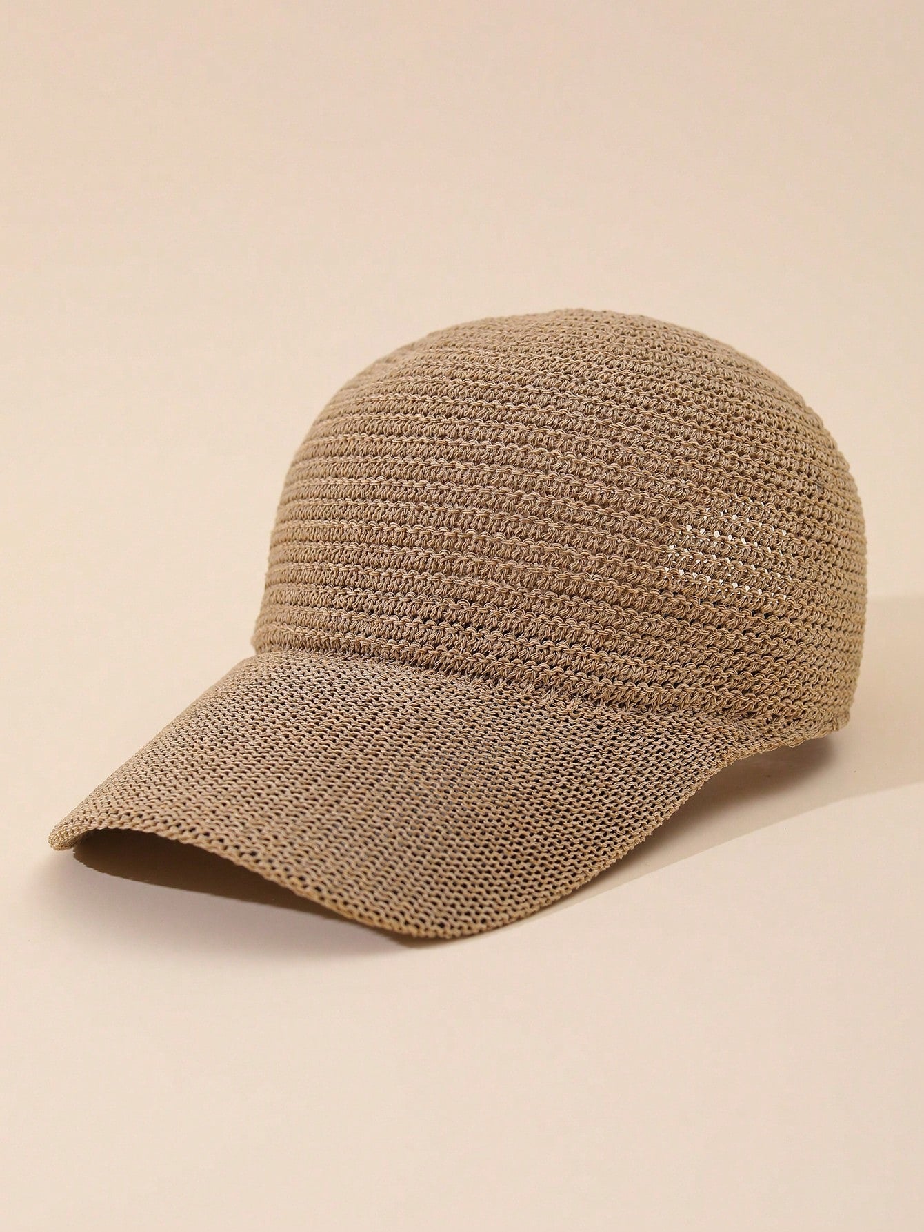 Street 1pc Unisex Korean Style Linen Hollow Out Baseball Cap Suitable For Spring And Summer