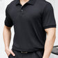 Manfinity Homme Men Ribbed Knit Quarter Button Office Plain Casual Polo Shirt, For Husband