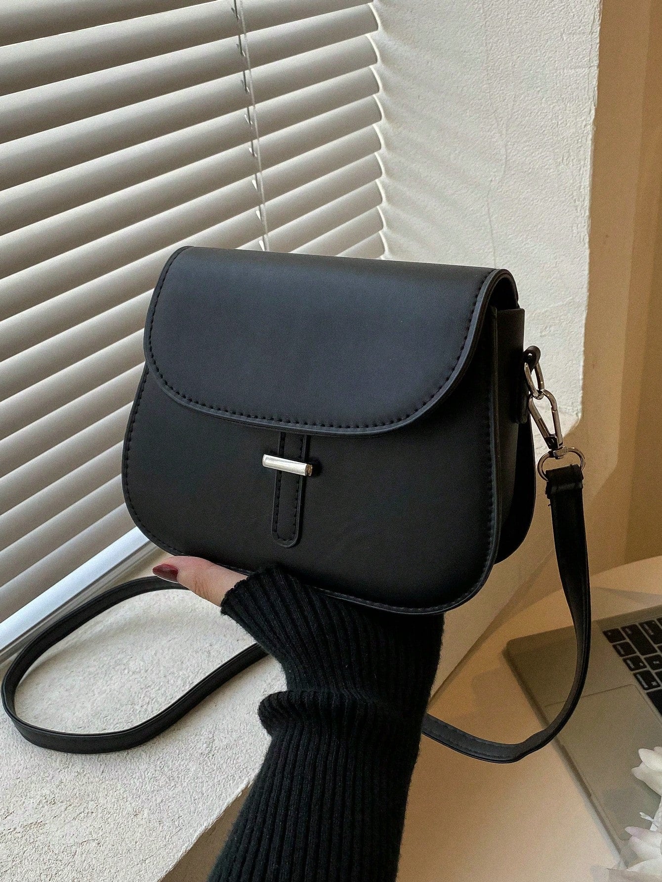 Mini Minimalist Flap Saddle Bag