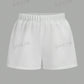 Comfortcana 3pcs Women Solid Color Elastic Waist Shorts Gym Shorts