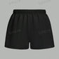 Comfortcana 3pcs Women Solid Color Elastic Waist Shorts Gym Shorts