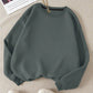 INAWLY Solid Round Neck Thermal Lined Sweatshirt,Long Sleeve Tops