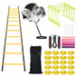 38pcs Agility Ladder Workout Equipment Set 12 Rung 20ft With 4 Ground Stakes 20 Speed Training Cones 5 Armbands