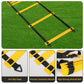 38pcs Agility Ladder Workout Equipment Set 12 Rung 20ft With 4 Ground Stakes 20 Speed Training Cones 5 Armbands