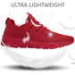 Men Sporty Sneakers Athletic Gym Tennis Shoes Workout Running Casual Shoes Comfortable Footwear Trainers Red