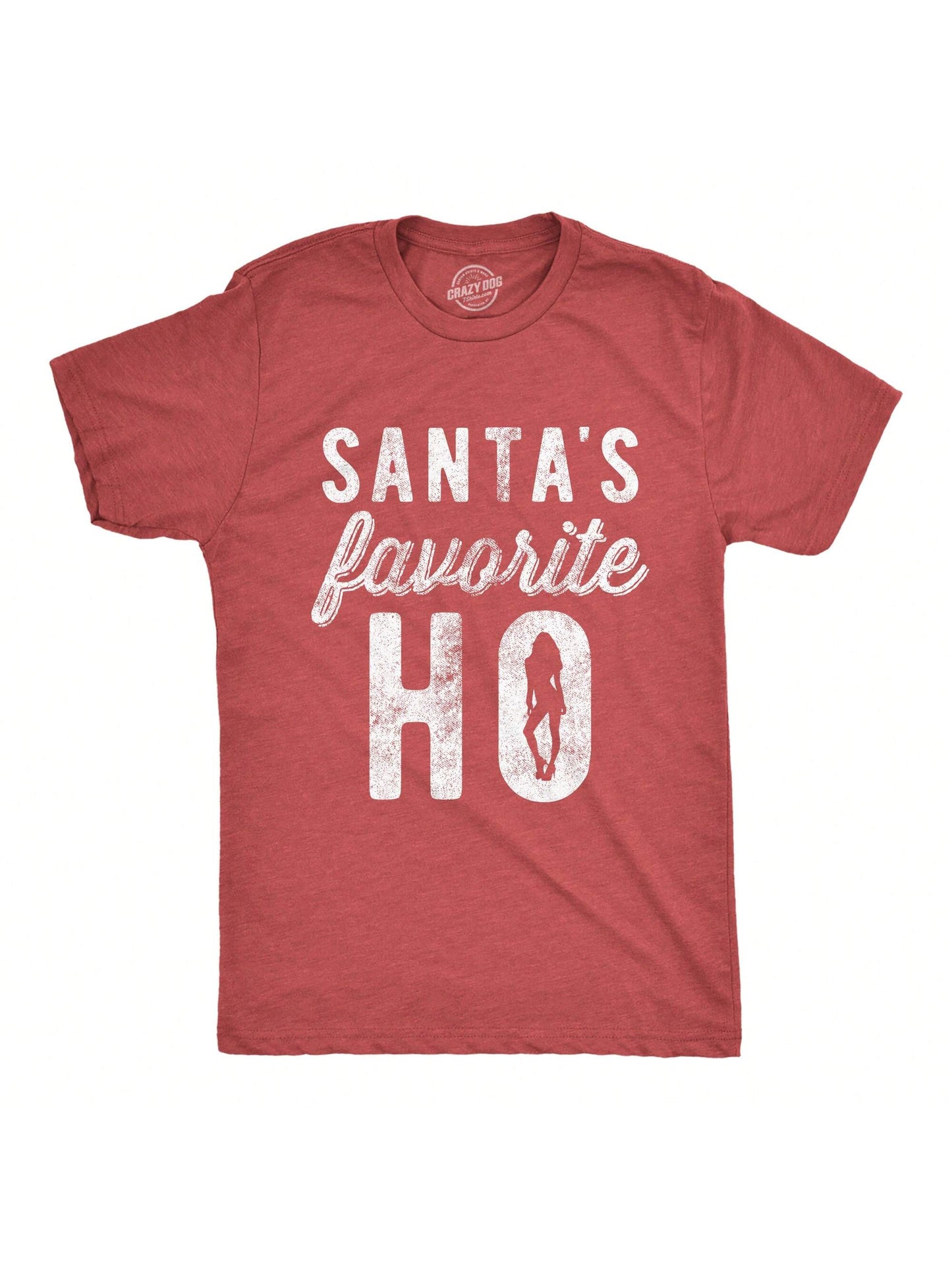 Crazy Dog T-Shirts Mens Santa's Favorite Ho Tshirt Funny Christmas Party Naughty Or Nice Graphic Tee