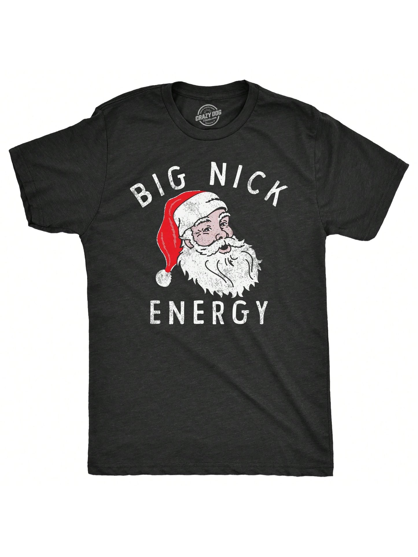 Mens Big Nick Energy T Shirt Funny Xmas Fat Santa Claus Saint Nicholas Tee For Guys