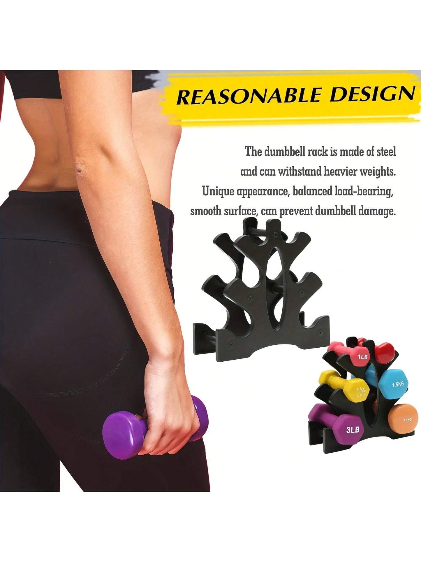 1pc Dumbbell Rack Household Dumbbell Stand, Gym Support Frame Men Women Dumbbell Convenient Bracket