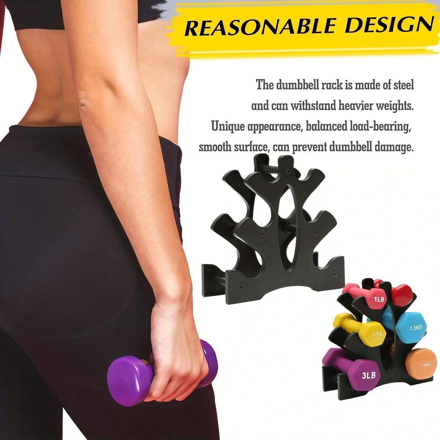 1pc Dumbbell Rack Household Dumbbell Stand, Gym Support Frame Men Women Dumbbell Convenient Bracket