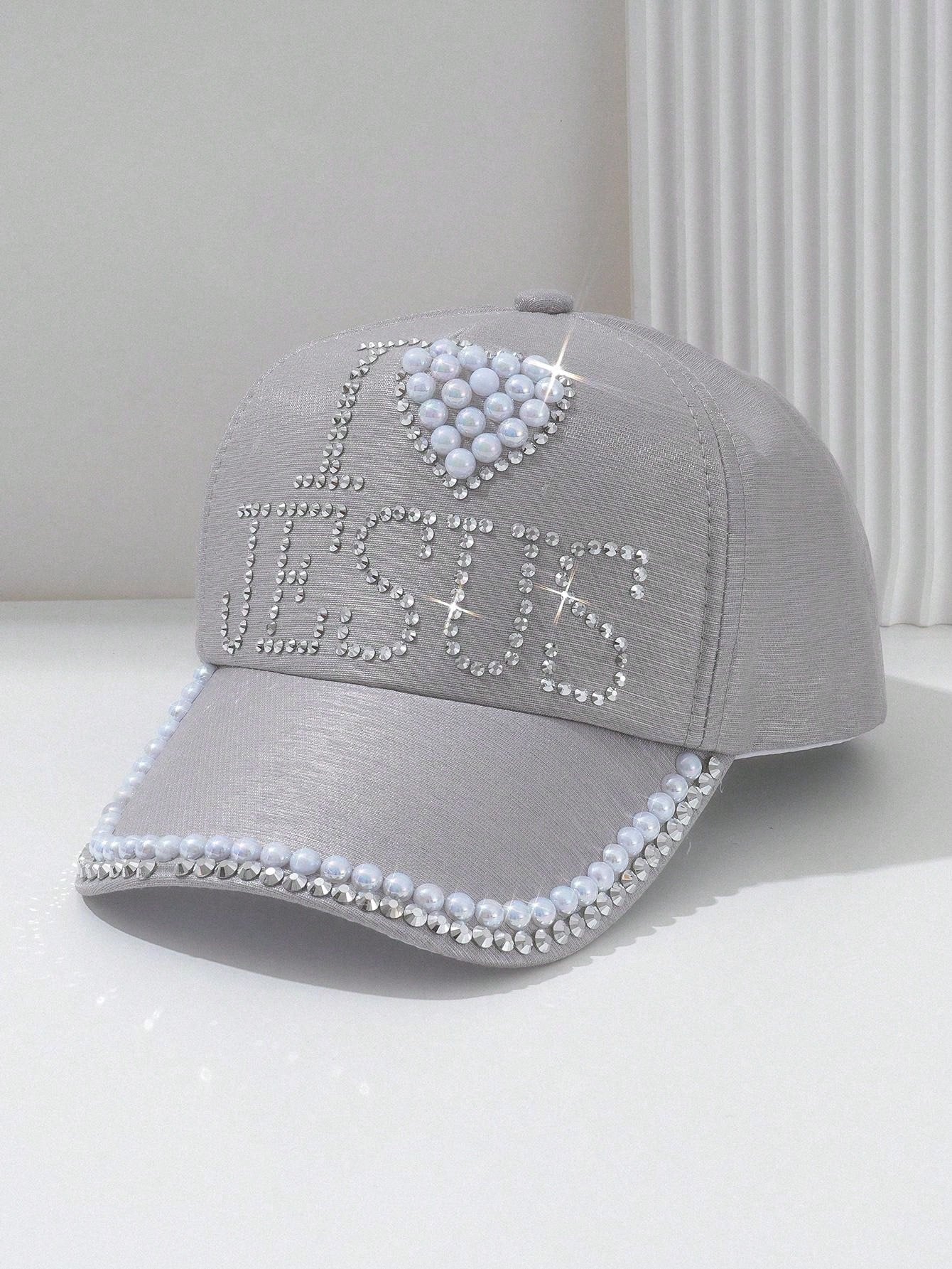 1pc Unisex Solid Color Baseball Cap With Faux Pearl Rhinestone 3D Design, Breathable Fashion Snapback Trucker Hat For Music Festival, Travel, Sun Protection, Outings, Daily Wear, Pink