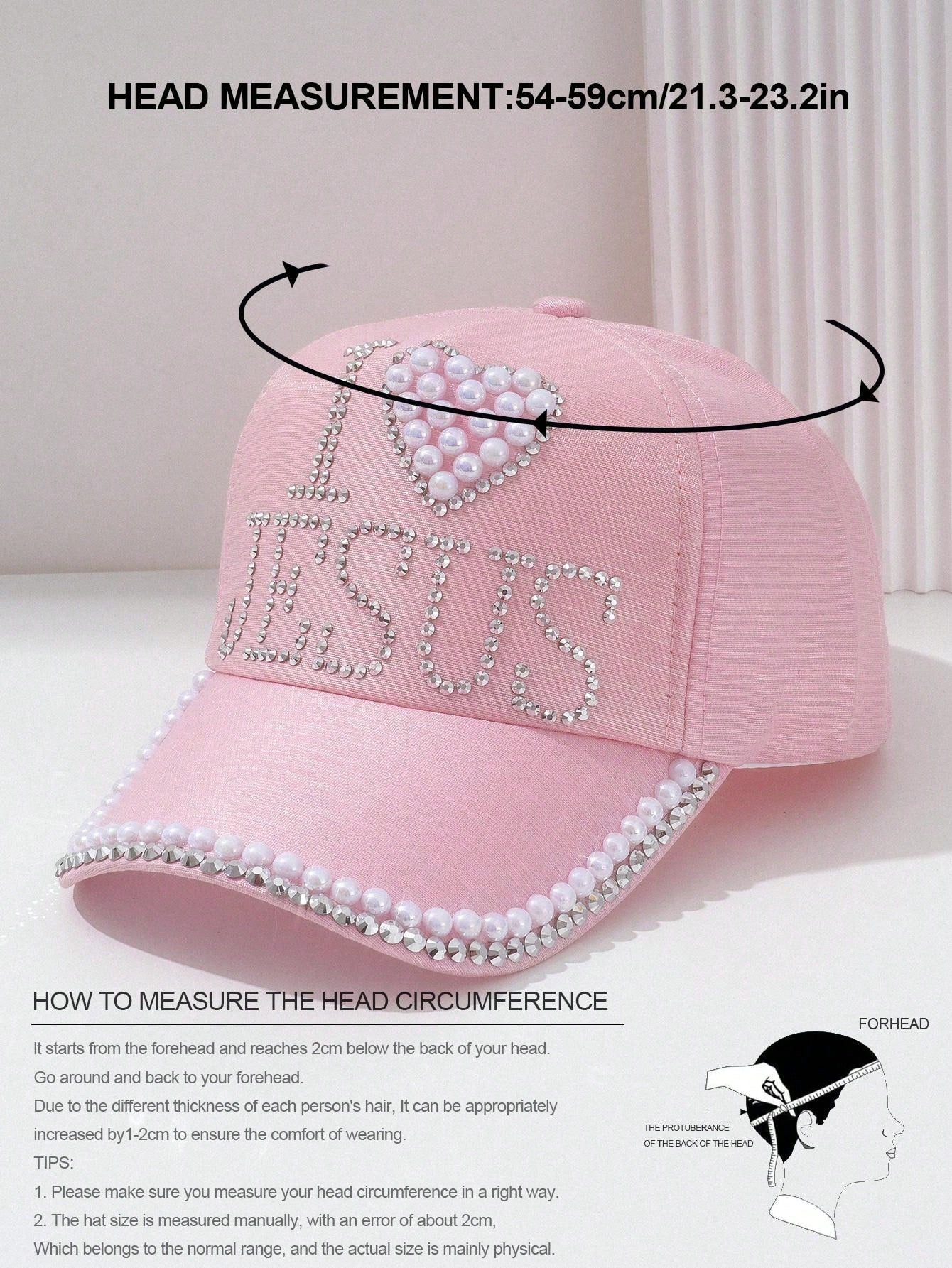 1pc Unisex Solid Color Baseball Cap With Faux Pearl Rhinestone 3D Design, Breathable Fashion Snapback Trucker Hat For Music Festival, Travel, Sun Protection, Outings, Daily Wear, Pink