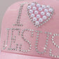 1pc Unisex Solid Color Baseball Cap With Faux Pearl Rhinestone 3D Design, Breathable Fashion Snapback Trucker Hat For Music Festival, Travel, Sun Protection, Outings, Daily Wear, Pink