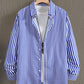 Men's Striped Button-Up Long Sleeve Shirt