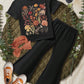 2pcs Set: Pressed Flowers Tshirt, Boho Wildflowers Shirt