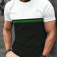 Men's Color Block Round Neck Casual T-Shirt