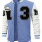 Manfinity Sporsity Men's Letter Printed Button Up Baseball Jacket